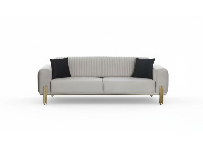 Luxury Sofa 3-Seater Couches Sofas Upholstered Couch Fabric Modern White Three-Seater