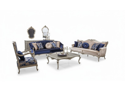 Complete Set Sofa Suite 3+2+1 Seat Sofas Coffee Table Designer Sofa 4-piece Set