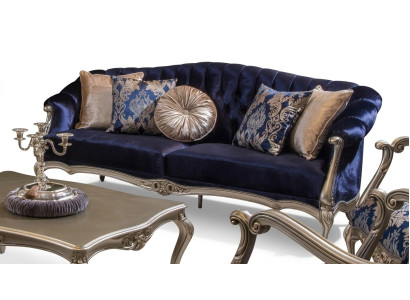 Upholstered Designer Furniture Three-Seater Sofa 3-Seater Sofas Textile Couches New
