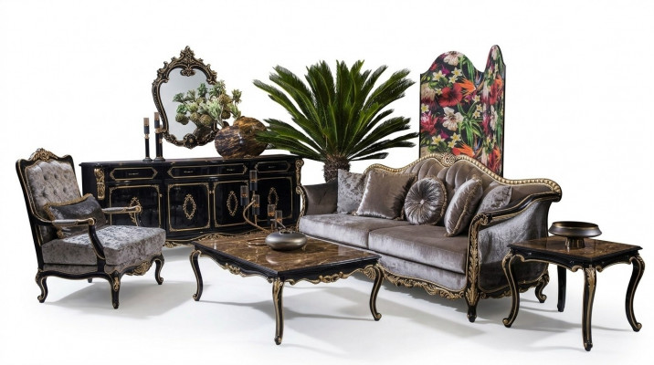 Sofa set sofa dresser side table coffee table armchair sofas set 5-piece.