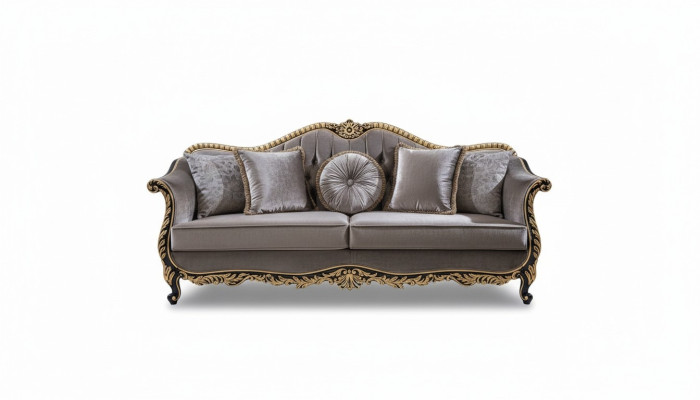 Classic luxury sofa 3-seater sofas seating fabric design couch style textile