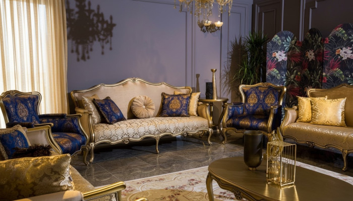 Three-seater sofa seat sofas fabric design couch furniture style textile