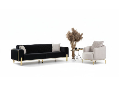 Luxury suite set sofa suite 3-3-1 seat sofa sofas armchair fabric 3-piece sets new