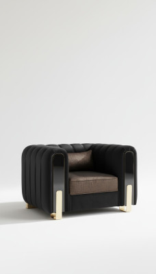 Medusa chair luxury single-seater couch textile upholstery furniture couches black fabric