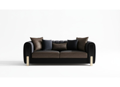 Medusa three-seater sofa 3-seater couches sofas luxury upholstered couch black fabric