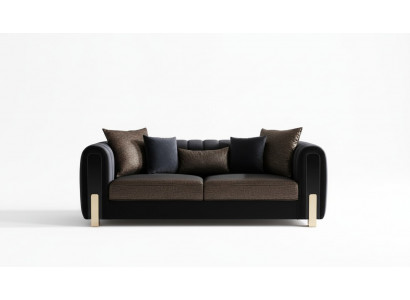 Medusa three-seater sofa 3-seater couches sofas luxury upholstered couch black fabric