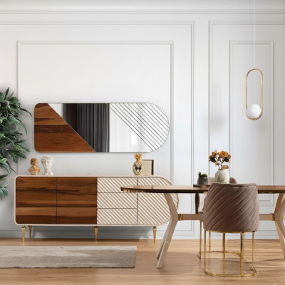 Luxury Table + 2 Chairs Group Set 3-piece Dining Table Set Dining Room