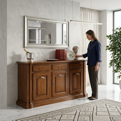 Chest Sideboard Brown Solid Wood Cabinet Furniture Dressers Sideboards