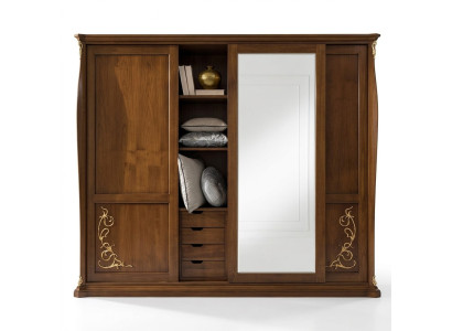 Bedroom wardrobe wood furniture baroque new classic wardrobe cabinets