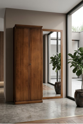 Wardrobe solid furniture hallway coat racks entryway hanging storage