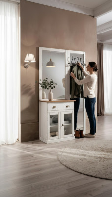 Clothes rack with shelves clothes rack with mirrors shelf with drawers white