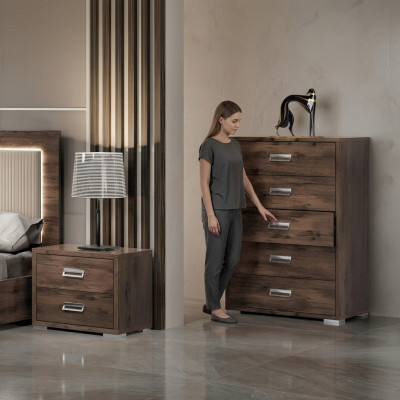 Modern wooden chest of drawers for the bedroom