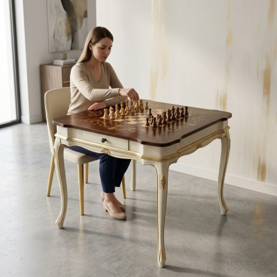 Chess table playing table table with chess miniature study furniture tables board game