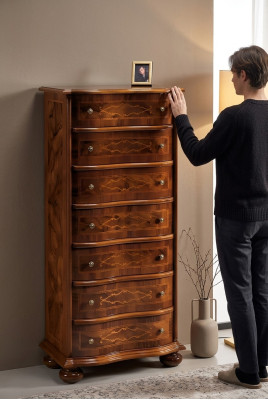 Wood Italian style furniture luxury brown dresser baroque style antique style new