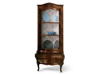Corner display cabinets, display cabinets, chests of drawers, glass designer cabinet, Rococo.