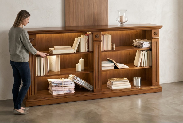 Bookshelf display cabinet, showcase cabinet, classic cabinet, cabinet, cabinets, wood XXL.