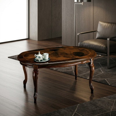 Classic coffee table table living room tables baroque wood coffee tables solid
