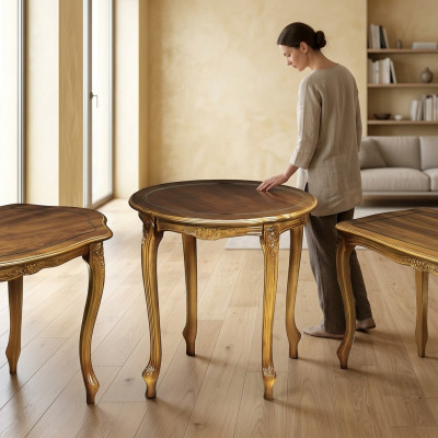 Round coffee table round side table coffee table table living room tables furniture