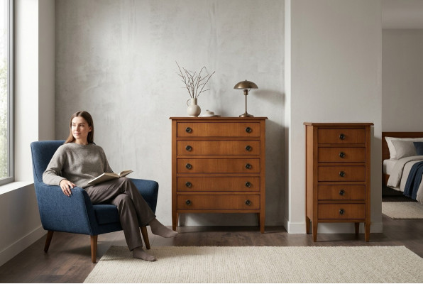 Massive Italian furniture ensemble - Tall cabinet, dresser, sideboard for stylish furnishing