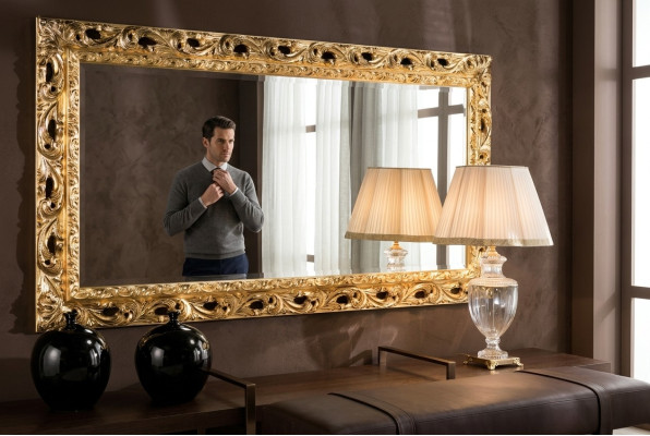 Italian classic designer mirror furniture wall mirror wood gold furniture new