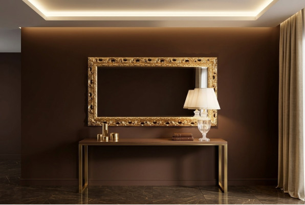 Italian classic designer mirror furniture wall mirror wood gold furniture new