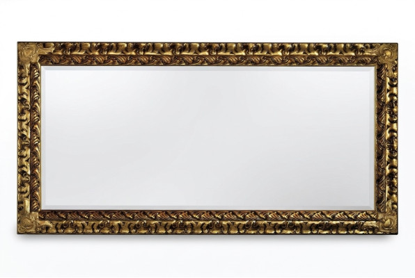 Mirror Italian Classic Designer Furniture Wall Mirror Wood Gold New XXL