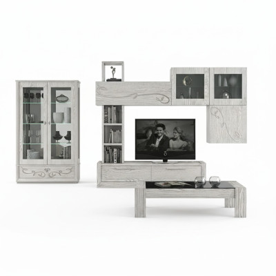 Design wall cabinet shelf living room wooden cabinets display case wall shelves Italy new.