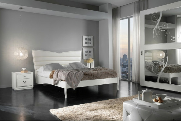 Bedroom bed nightstand set group double beds beds new set 3-piece.