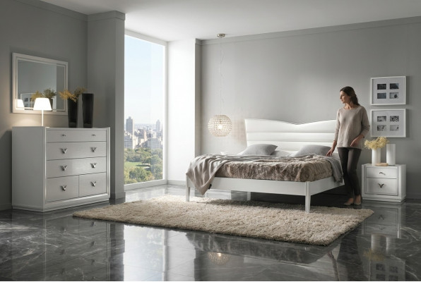 Suit set 4-piece bedroom bed nightstand dresser group double beds luxury