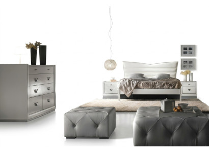 Suit set 4-piece bedroom bed nightstand dresser group double beds luxury
