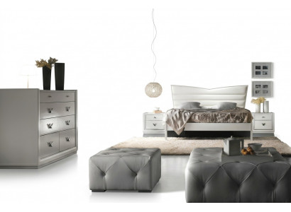 Suit set 4-piece bedroom bed nightstand dresser group double beds luxury