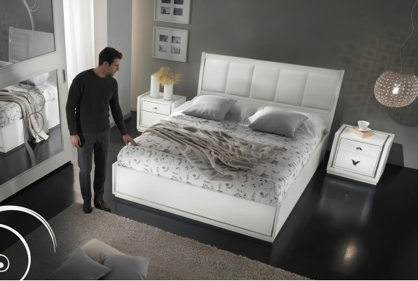3-piece suite bedroom bed nightstand group double beds luxury beds