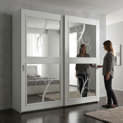 Wardrobe sliding doors wall unit cabinets wooden wardrobe Italian furniture