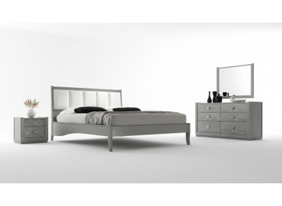 Bedroom Bed Nightstand Beds Wood Group Double Design Suite Set 3-piece.