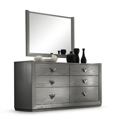 Console mirror set wood designer dressers cabinet shelf Italian set 2-piece.