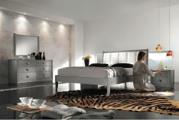 Bedroom bed nightstand dresser mirror set group double new set 5-piece