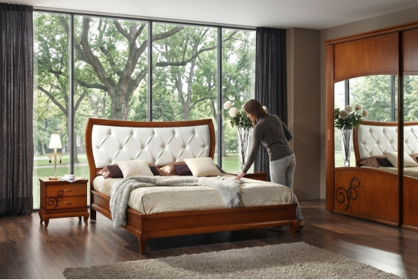 Luxury Set 3-piece Bedroom Bed Nightstand Ensemble Group Beds Double Hotel