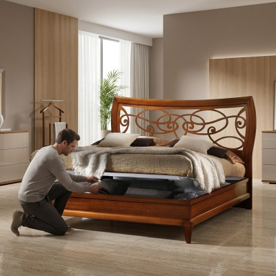 Bed Luxury Bedroom Double Bed Wood Upholstered Beds Double Bed Frame Modern