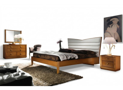 Luxury set bedroom bed nightstand double hotel beds upholstery design 3-piece set.