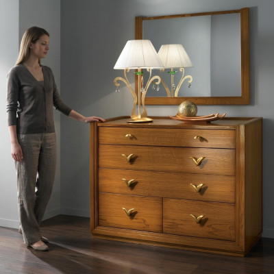 Dresser Mirror Set Group Dressers Console Wood Cabinet Shelf New Set 2 pieces