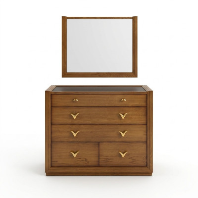 Dresser Mirror Set Group Dressers Console Wood Cabinet Shelf New Set 2 pieces