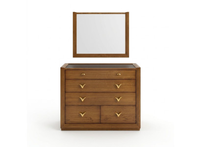 Dresser Mirror Set Group Dressers Console Wood Cabinet Shelf New Set 2 pieces