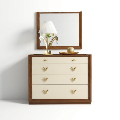 Chest of drawers, mirror, console, sideboards, wooden cabinets, console, Italy, set of 2 pieces.