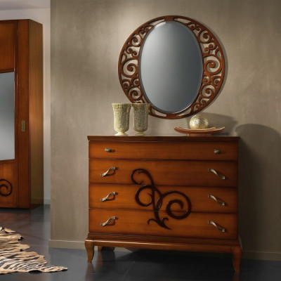 2-piece set: dresser, mirror, dresser group, console, cabinets, modern