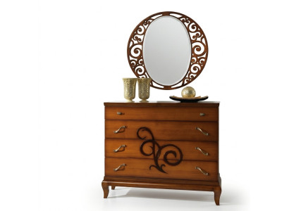 2-piece set: dresser, mirror, dresser group, console, cabinets, modern
