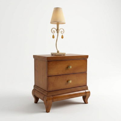 Nightstand 2 Drawers Side Table Bedside Cabinet Dresser Console Wood Design