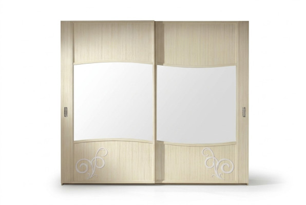Wardrobe with sliding doors bedroom cabinet wall cabinets white mirror