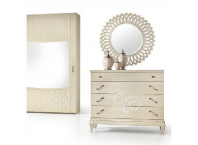Dresser Mirror Wood Dressers Set Modern Cabinet Console Furniture New Set 2-piece