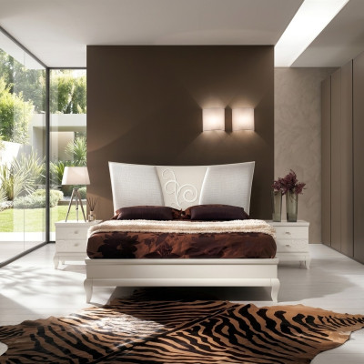 Bedroom bed nightstand double beds set bed frame beds set 3 pcs.