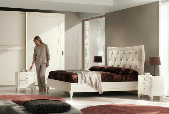 Bedroom bed bedside table double beds set bed frame beds set 3-piece.